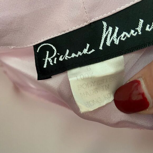 Richard Martin 80s Beaded Embroidered Shoulder Neck Tie Button Down - Picture 9 of 11